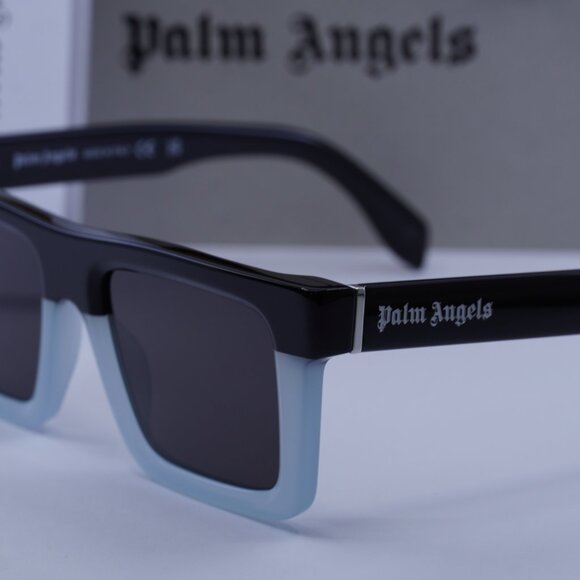 Palm Angels PERI109 NAPA 4007 Square Sunglasses - Black/Blue/Grey - Picture 3 of 9